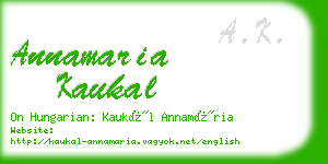 annamaria kaukal business card